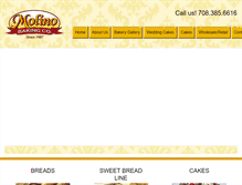 Tablet Screenshot of molinobakery.com